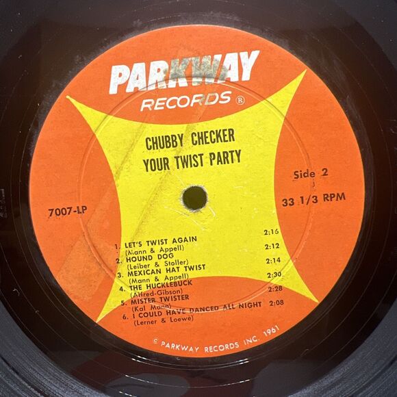 Chubby Checker – Your Twist Party - 1961 Parkway Mono Vinyl LP VG+ So Cool! - Picture 5 of 8